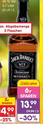 Netto Marken-Discount Jack Daniel's Old Tennessee Whiskey N7 Angebot