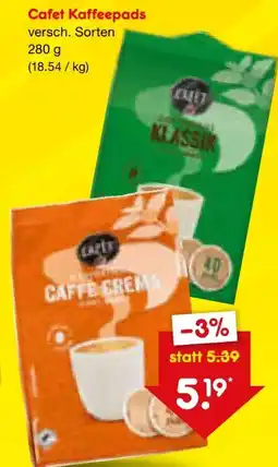 Netto Marken-Discount Cafèt Cafe Crema Kaffeepads Angebot