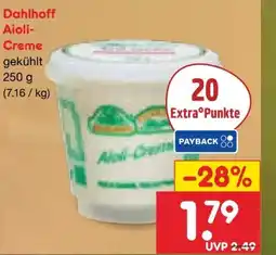 Netto Marken-Discount Dahlhoff Feinkost Aioli Creme Angebot