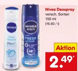 Netto Marken-Discount Nivea Deospray Angebot