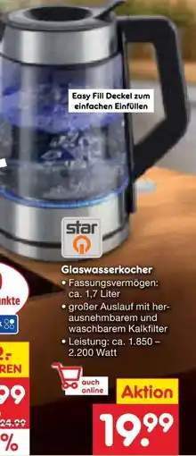 Netto Marken-Discount Star-Q Glaswasserkocher Angebot