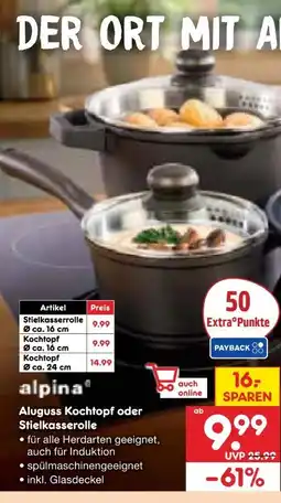 Netto Marken-Discount Alpina Haushalt Aluguss Kochtopf 16 cm Angebot