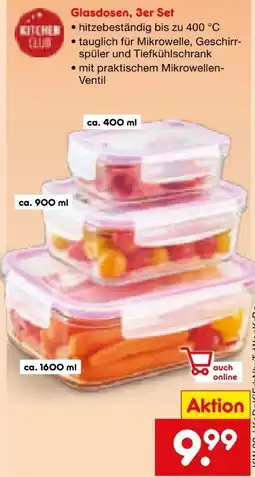 Netto Marken-Discount Kitchen Club Glasdosen Angebot