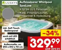 Netto Marken-Discount Juskys Aufblasbarer Whirlpool Spa Luxe Angebot