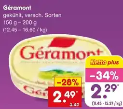 Netto Marken-Discount Géramont Original Französischer Weichkäse Angebot