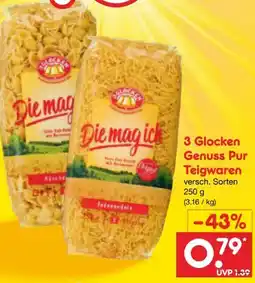 Netto Marken-Discount 3 Glocken Nudeln Die mag ich Angebot