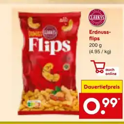 Netto Marken-Discount Clarky's Erdnussflips Angebot