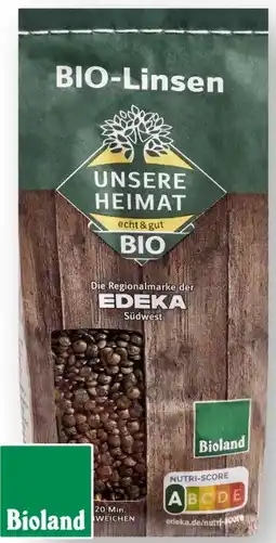 Edeka Unsere Heimat Echt & Gut Bio Grüne Linsen Angebot