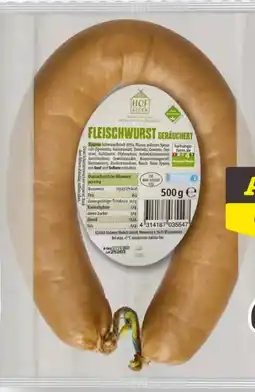Scheck-in-Center Hofglück Fleischwurst Geräuchert Angebot