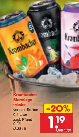 Netto Marken-Discount Krombacher Biermixgetränke Angebot