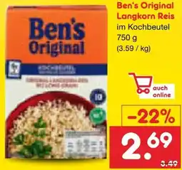 Netto Marken-Discount Ben's Original Kochbeutel Original-Langkorn-Reis Angebot