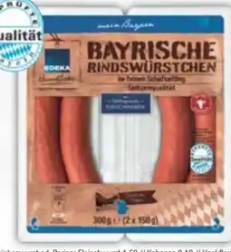 E-Center Edeka Heimatliebe Bayrische Rindswürstchen Angebot