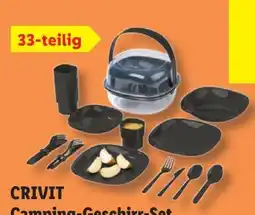 Lidl Crivit Camping Geschirr-Set 33-tlg Angebot
