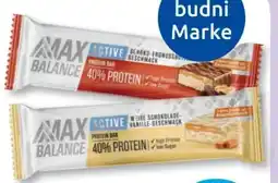 Budni Max Balance Active Protein Bar Weiße Schokolade-Vanille Angebot
