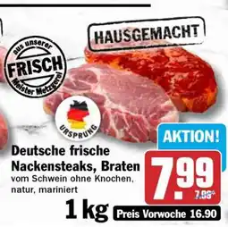 HIT Deutsche frische Nackensteaks, Braten Angebot