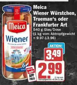 HIT Meica Wiener Würstchen, Trueman‘s oder Frankfurter Art Angebot
