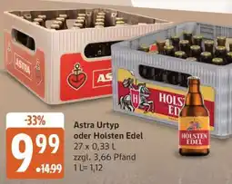 Edeka Astra Urtyp oder Holsten Edel Angebot