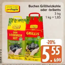 Edeka Buchen-Grillholzkohle oder -briketts Angebot