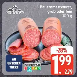 Edeka Bauernmettwurst grob oder fein Angebot