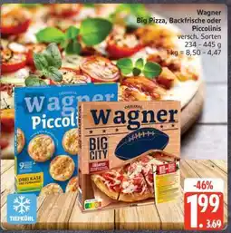 Edeka Wagner Big Pizza, Backfrische oder Piccolinis Angebot