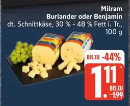Edeka Milram Burlander oder Benjamin Angebot