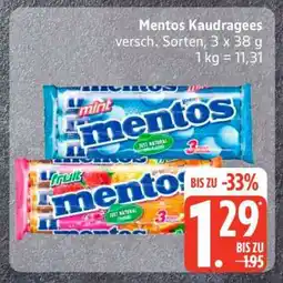 Edeka MENTOS Kaudragees Angebot