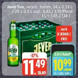 Edeka Jever Fun, versch. Sorten Angebot