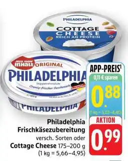 Edeka Philadelphia Frischkäsezubereitung oder Cottage Cheese Angebot