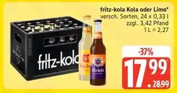 Edeka fritz-kola Kola oder Limo Angebot