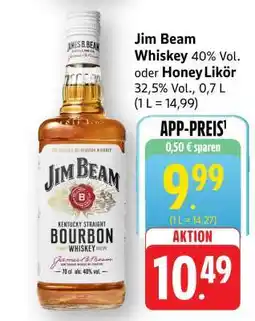 Edeka Jim Beam Whiskey oder Honey Likör Angebot