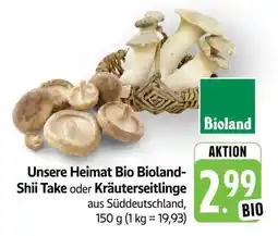 Edeka Unsere Heimat Bio Bioland-Shii Take oder Kräuterseitlinge Angebot