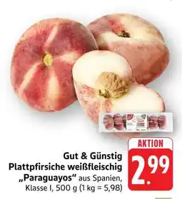 Edeka Gut & Günstig Plattpfirsiche weißfleischig 'Paraguayos' Angebot