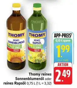 Edeka Thomy reines Sonnenblumenöl oder reines Rapsöl Angebot