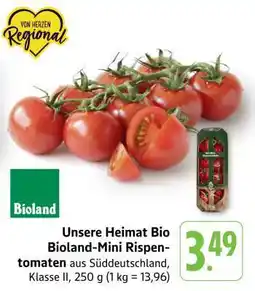 Edeka Unsere Heimat Bio Bioland-Mini Rispentomaten Angebot