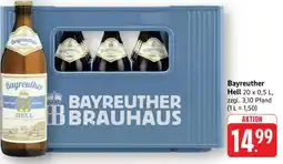 Edeka Bayreuther Hell 20 x 0,5 L Angebot
