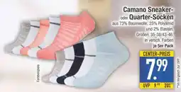 Edeka Camano Sneaker- oder Quarter-Socken Angebot