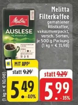 Edeka Melitta Filterkaffee Angebot
