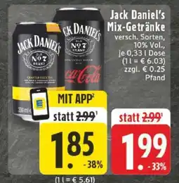 Edeka Jack Daniel's Mix-Getränke Angebot