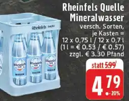 Edeka Rheinfels Quelle Mineralwasser Angebot