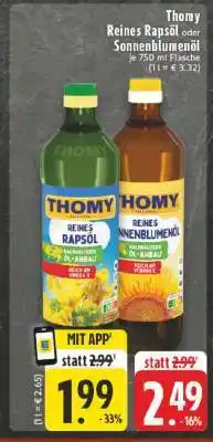 Edeka Thomy Reines Rapsöl oder Sonnenblumenöl Angebot