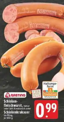 Edeka Schinkenfleischwurst oder Schinkenkrakauer Angebot