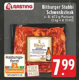 Edeka Bitburger Stubbi Schwenksteak Angebot