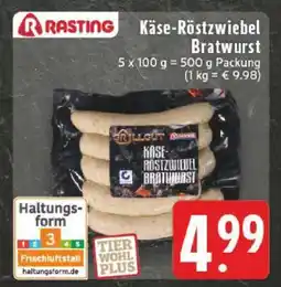 Edeka Käse-Röstzwiebel Bratwurst Angebot