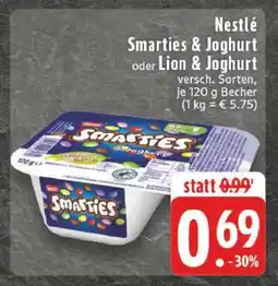 Edeka Nestlé Smarties & Joghurt oder Lion & Joghurt Angebot