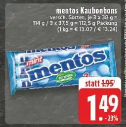Edeka mentos Kaubonbons Angebot