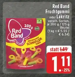 Edeka Red Band Fruchtgummi oder Lakritz Angebot