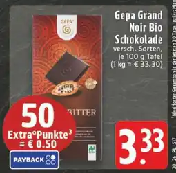Edeka Gepa Grand Noir Bio Schokolade Angebot
