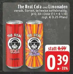 Edeka The Real Cola und Limonaden Angebot