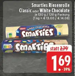 Edeka Smarties Riesenrolle Classic oder White Chocolate Angebot