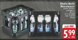 Edeka Rhodius Quelle Mineralwasser Angebot
